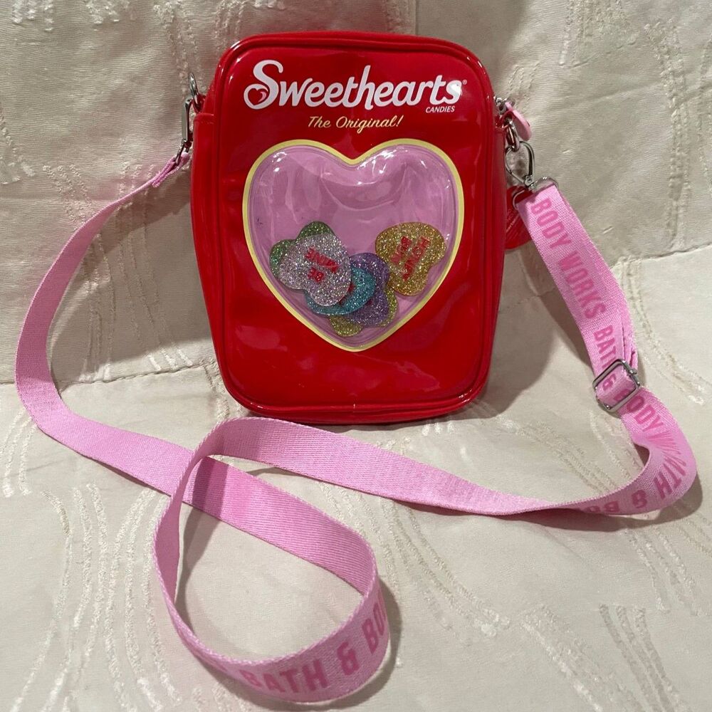 Bath & Body Works x Sweethearts 2025 Limited Edition Crossbody Bag Candy Hearts